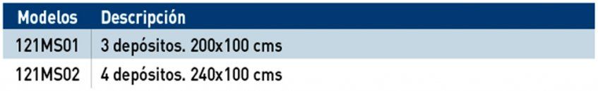 Mesa estándar 121MS01 – 121MS02