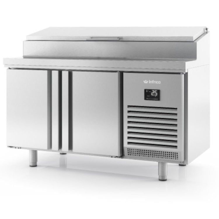 Mesa refrigerada Euronorma 600x400 para ensaladas pizza y pastelería Serie 800 MR 1620 EN 750x750